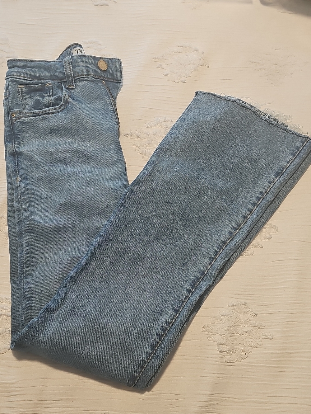 Zara Light Blue Flare Jeans